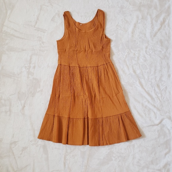 Orange Sleeveless Mini Dress - Picture 2 of 2